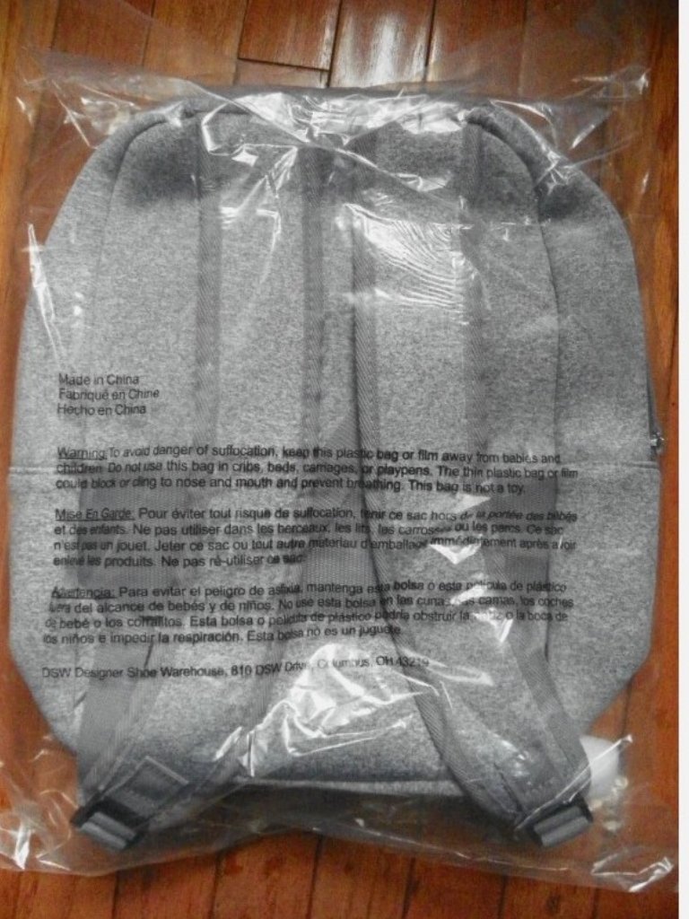 Dsw Exclusive Nwt Backpack Dual Shoulder Strap Heather Gray Fabric Padded Handle — image 4 of 7